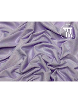 Трикотаж в рубчик "Блеск" (бензиновый), цв. Морозная лаванда