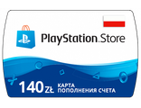 PlayStation Store Карта оплаты 140 zł (PLN/Польша) (ключ активации)