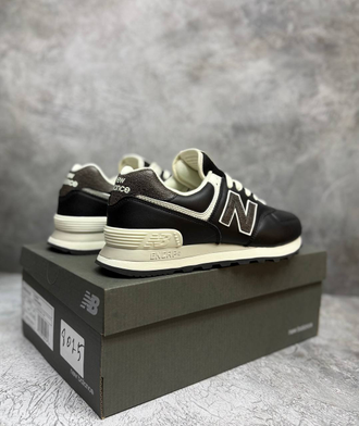 New Balance 574 Black кожаные