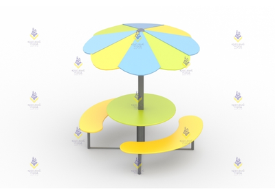 1436 Столик с навесом «Грибок»