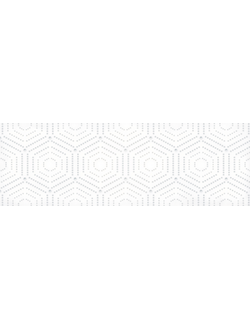 Настенная плитка декор Парижанка 1664-0183 20x60 геометрия белая