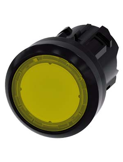 3SU1001-0AB30-0AA0 АКТУАТОР КНОПКИ С ВОЗМОЖНОСТЬЮ ПОДСВЕТКИ, 22MM, КРУГЛ., ПЛАСТИК, КНОПКА ЖЁЛТАЯ ПЛОСКАЯ, БЕЗ ФИКСАЦИИ