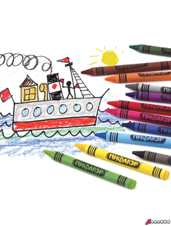 Мелки и карандаши восковые