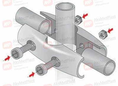 UNO-03 Соединитель 3-х труб системы Joker-Uno d=25 мм, цвет: хром