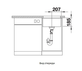 Мойка Blanco SUBLINE 375-U  PuraPlus с отв.арм. InFino, 523727