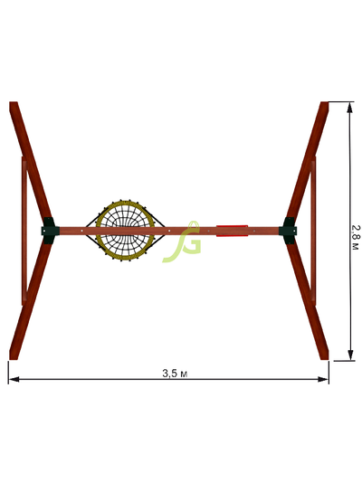 Качельный модуль "Гнездо-паутинка + одиночные"