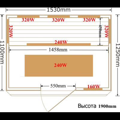 Инфракрасная кабина (сауна) SaunaMagic Classic CS Medium