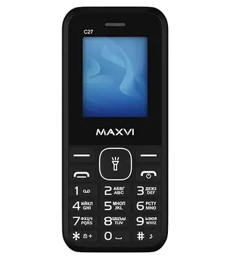 4620039115467 Мобильный телефон MAXVI C27 black,  2 SIM, Bluetooth