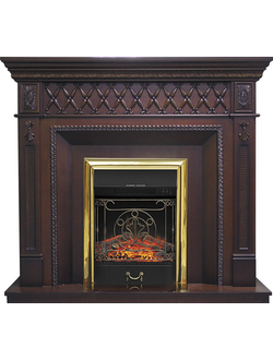Royal Flame "Alexandria" махагон коричневый антик с очагом Majestic FX