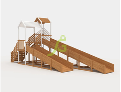 Зимняя горка "IgraGrad Snow Fox", скат 8+5 м мод.1 фото