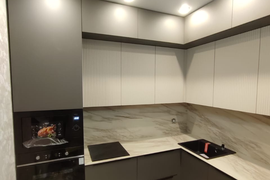 Кухня софт серый