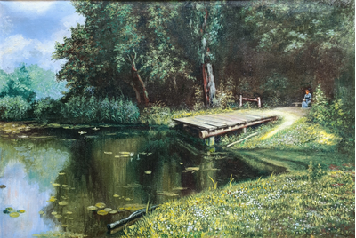 "Мальчик с голубем" холст масло 1954 год