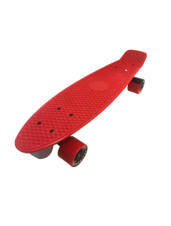 Скейтборд FISH BOARD 22 Красный на черно-красных колесах