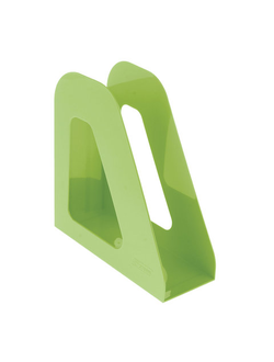 Лоток вертикальный для бумаг СТАММ "Фаворит" (235х240 мм), ширина 90 мм, зеленый, ЛТ720