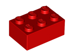Brick 2 x 3, Red (3002 / 300221 / 300271)