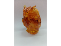 Сова пузатая белый янтарь