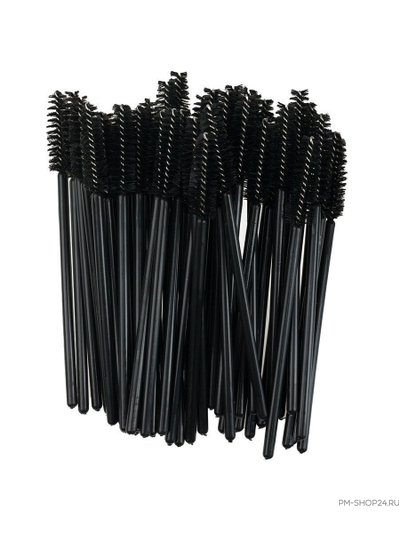 Щеточки для бровей чёрные, 50 шт.