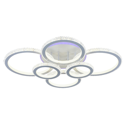 Люстра потолочная светодиодная Profit Light 8017/6 WHT 300W+8W RGB