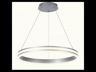 Feron св-к-люстра подвес св/д 60W(4200lm) 4000K 4K серебро 500x500x1200 AL5888 SHINNING RING 41697
