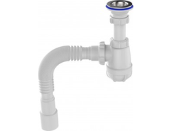 Сифон д/умывальника 1 1/4"х40, гибкая труба 40х40/50, S1015-18-MR [56849]