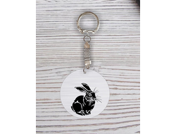 Брелок с гравировкой год Кролика №89