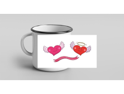 Кружка металлическая эмалированная #6 на День влюблённых, 14 февраля