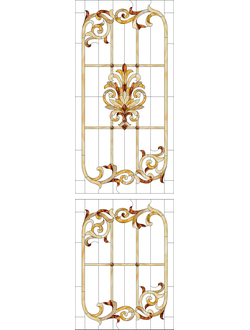 Витражная пленка, витражная пленка самоклеющаяся, пленочный витраж с классическим рисунком