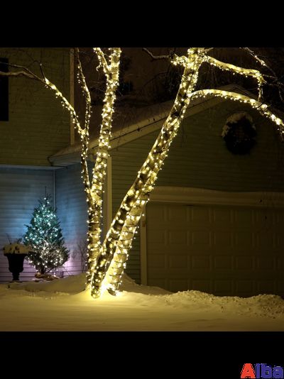 Гирлянда-нить 10 м, 220В, ТЕПЛЫЙ БЕЛЫЙ, IP 65, резина, статика