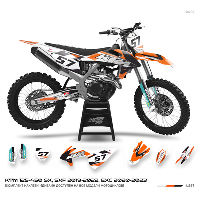 Наклейки на мотоцикл KTM 250 300 450 2020 екатеринбург мотонаклейкару мотопленка рф ктм ktm sx sfx