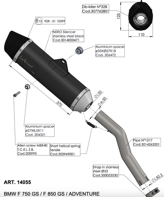 Глушитель LEOVINCE NERO 14055