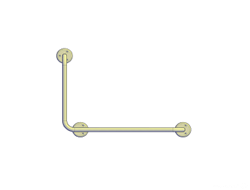 Поручень угловой (90°) 600х400 мм левый