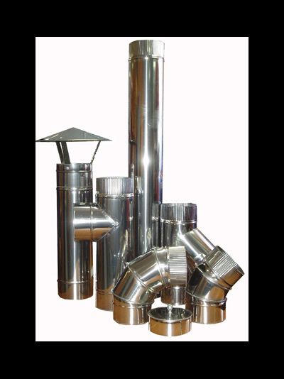 Комплект дымохода для котлов Л12-42, К12-32, ХЛ12-32, ЛФ12-42 ЛС12-32 (нерж./оц.)