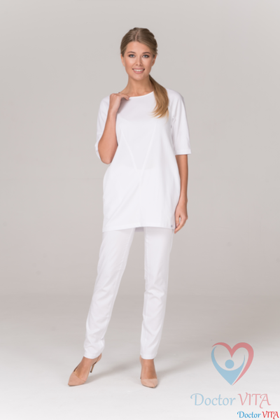 ТУНИКА МЕДИЦИНСКАЯ DR.SUPER "HELEN" БЕЛАЯ
