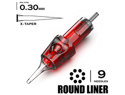 9 RL/0,30mm - Round Liner X-Taper "CNC"