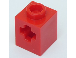 Technic, Brick 1 x 1 with Axle Hole, Red (73230 6473604)