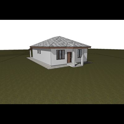 Одноэтажного дом с тремя спальнями 91.27 м² + терраса 31.55 м²(S6)