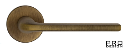 Дверная ручка на круглом основании Fratelli Cattini "LINEA" 7-CR матовая бронза