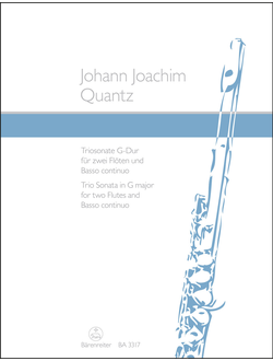 Quantz, Johann Joachim Trio Sonata for two Flutes and Basso continuo in G major