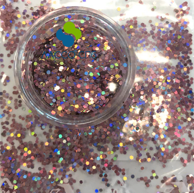 Сольвентостойкий глиттер блестки Розовый Голография 1 мм 10 гр