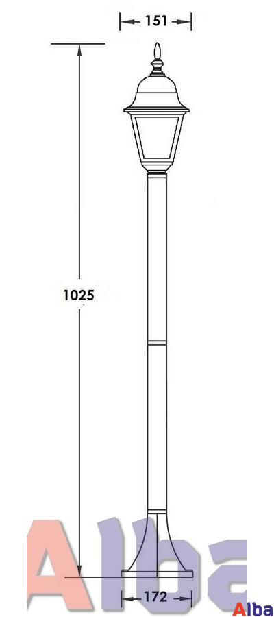 Quadro S 79906 bl Парковый светильник