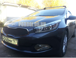 Защита радиатора KIA Ceed II 2012-2015 black верх