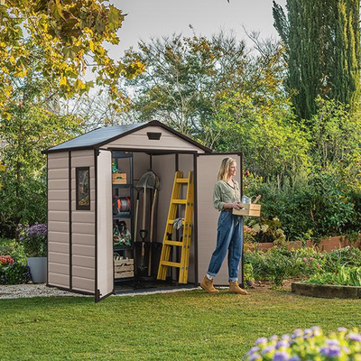 Сарай "Манор 6x5" (размеры 175 x 145 см), бежевый