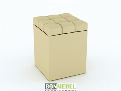 Пуф Квадро с ящиком Бежевый (Бонмебель)