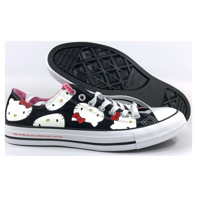 Кеды Конверс Hello Kitty Ctas низкие черные