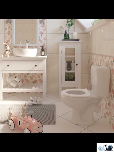 Унитаз-компакт Керамин Литл детский, белый, с бачком, сиденьем и механизмом Alcadrain