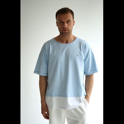 МУЖСКАЯ ФУТБОЛКА ГОЛУБАЯ "ПРИЯТНО"