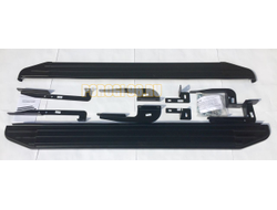 Пороги на Nissan Qashqai +2 (2006-2014) Black-Premium