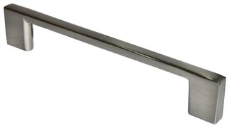 Ручка мебельная прямая плоская №1165, 128мм, бруш никель