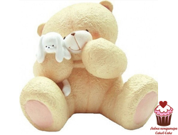 Молд Мишка-пухлик с зайкой 3D