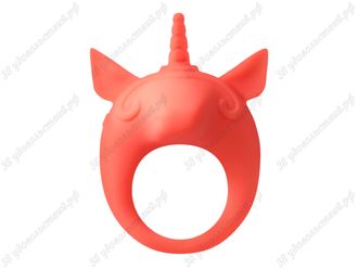 Эрекционное виброкольцо MIMI Animals Unicorn Alfie Оранжевый
